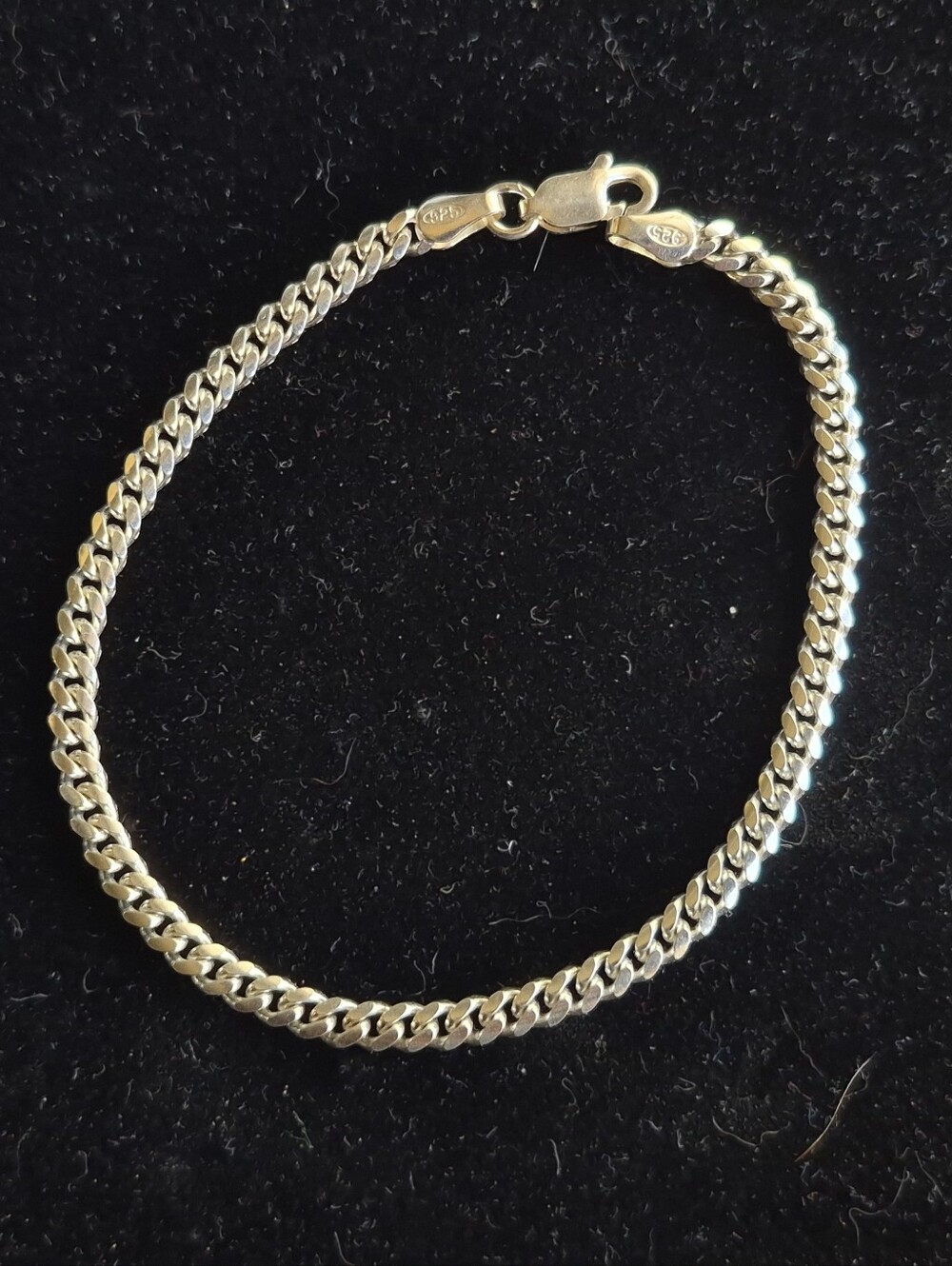 .925 Sterling Silver 7in Chain Bracelet